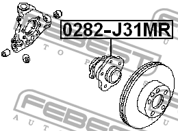 Ступица колеса 0282-J31MR FEBEST