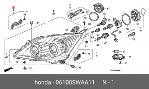 Крепление фары 06100SWAA11 HONDA