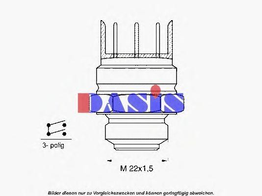 Термовыключатель, вентилятор радиатора 751602N AKS DASIS