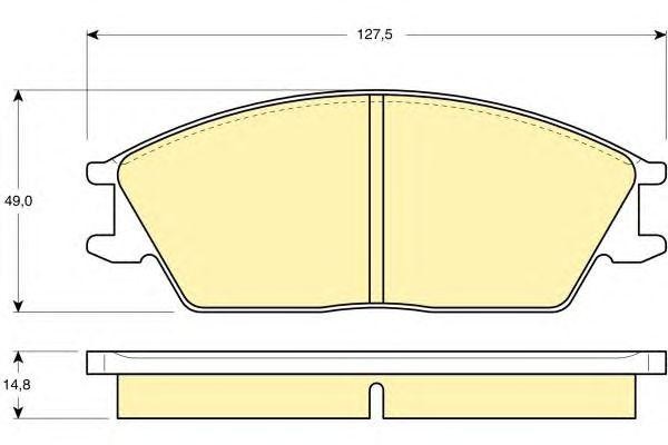 Комплект тормозных колодок, диско 6103739 GIRLING