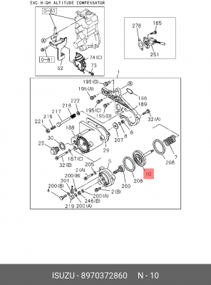 Датчик давления воздуха, высотный корректор 8-97037-286-0 ISUZU