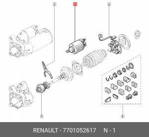 Реле, стартер 7701052617 RENAULT