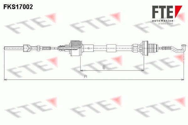 Трос, управление сцеплением FKS17002 FTE