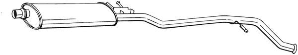 Средний глушитель выхлопных газов 287-093 BOSAL