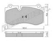Комплект тормозных колодок, диско 685.0 TRUSTING