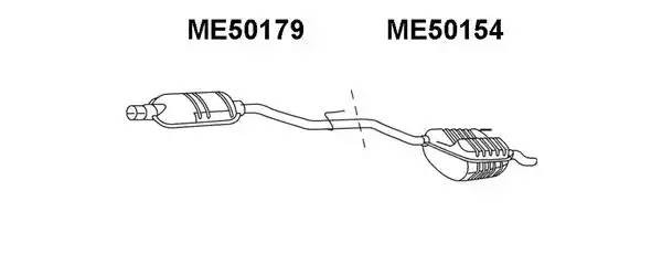 Предглушитель выхлопных газов ME50179 VENEPORTE