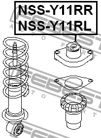 Опора амортизатора подвески NSSY11RL FEBEST