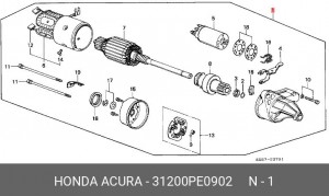 Стартер 31200PE0902 HONDA