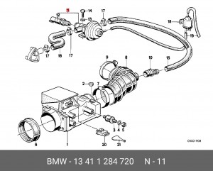 Поворотная заслонка, карбюратор 13 41 1 284 720 BMW