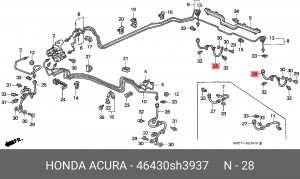 Тормозной шланг 46430SH3937 HONDA
