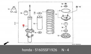 Амортизатор 51605SF1926 HONDA
