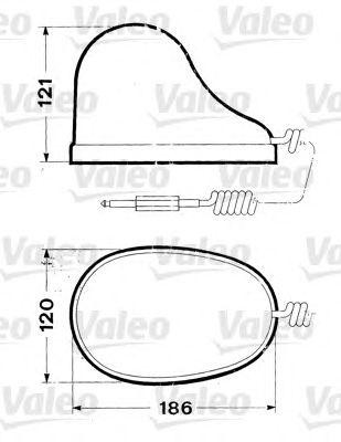 Вставка фары, фара рабочего освещения 084654 VALEO PHC