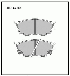 Колодки тормозные дисковые ADB3948 ALLIED NIPPON