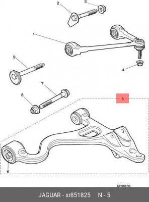 Рычаг независимой подвески колеса, подвеска колеса XR851825 JAGUAR