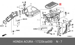 Фильтр воздушный 17220-RZA-000 HONDA