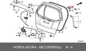 Петля - шарнир крышки багажника 68210TF0003ZZ HONDA