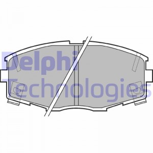 Комплект тормозных колодок, диско LP614 DELPHI