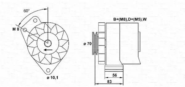 Генератор 943356510010 MAGNETI MARELLI