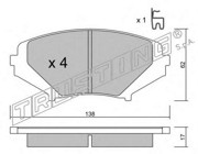 Комплект тормозных колодок, диско 748.0 TRUSTING