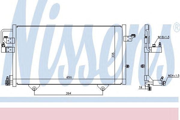 Конденсатор, кондиционер 94209 NISSENS