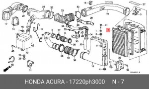 Воздушный фильтр 17220PH3000 HONDA