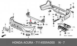 Кронштейн, буфер 71145S9A000 HONDA