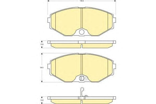 Комплект тормозных колодок, диско 6132739 GIRLING