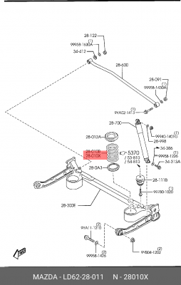 Пружина ходовой части LD62-28-011 MAZDA