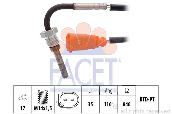 Ккомплект проводов зажигания 48499 FACET