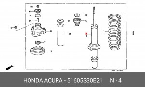 Амортизатор подвески 51605S30E21 HONDA