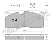 Комплект тормозных колодок, диско 2790W TRUSTING