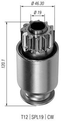 Ведущая шестерня, стартер 940113020027 MAGNETI MARELLI