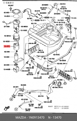 Деталь 1N0913470 MAZDA