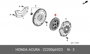 Диск сцепления 22200PLR023 HONDA
