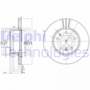 Тормозной диск BG2433 DELPHI