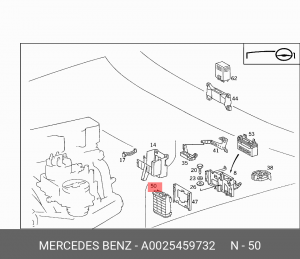 Блок управления, управление двигателем A 002 545 97 32 MERCEDES BENZ