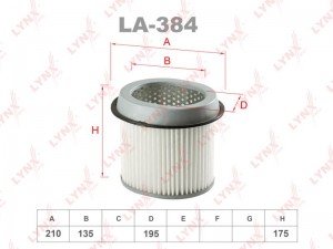 Фильтр воздушный LA-384 LYNXAUTO