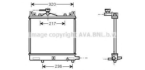 Радиатор охлаждения ДВС SZ2057 AVA