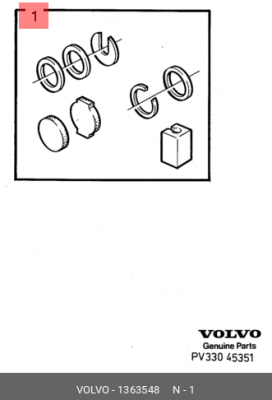 Ремкомплект, стартер 1363548 VOLVO