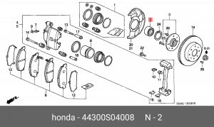 Комплект подшипника ступицы колеса 44300-S04-008 HONDA