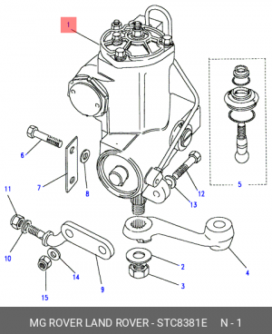 Рулевой механизм STC8381E LAND ROVER