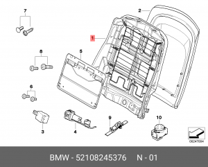Каркас спинки сиденья 52 10 8 245 376 BMW
