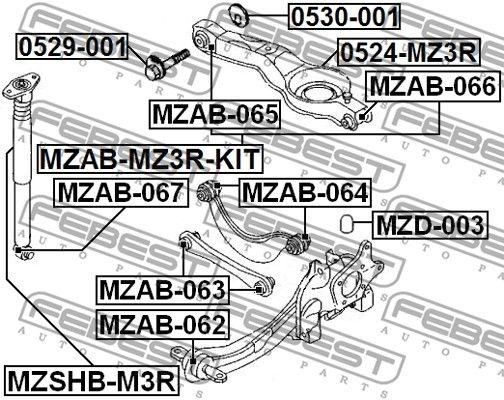 Сайлентблок MZAB066 FEBEST