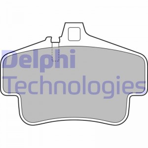 Комплект тормозных колодок, диско LP1813 DELPHI