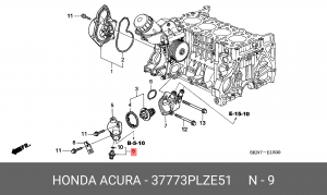 Термовыключатель, вентилятор радиатора 37773PLZE51 HONDA