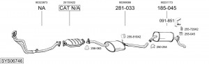 Средний глушитель выхлопных газов 282791 BOSAL