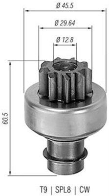 Ведущая шестерня, стартер 940113020092 MAGNETI MARELLI