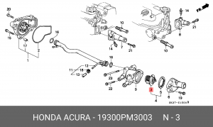 Термостат, охлаждающая жидкость 19300PM3003 HONDA
