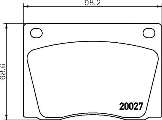 Комплект тормозных колодок, диско 2002701 TEXTAR