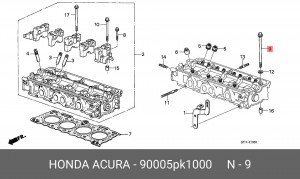 Болт головки цилидра 90005PK1000 HONDA